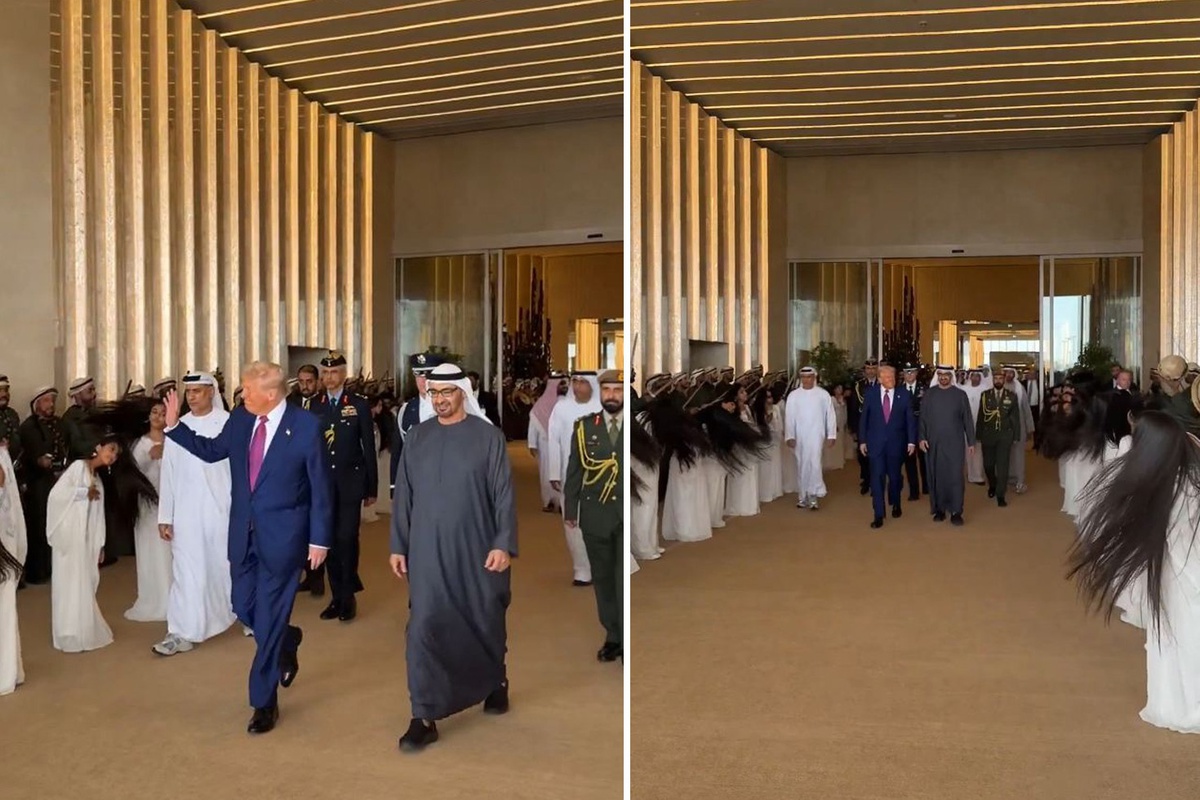 Abu Dabi'de Trump'a sıra dışı karşılama