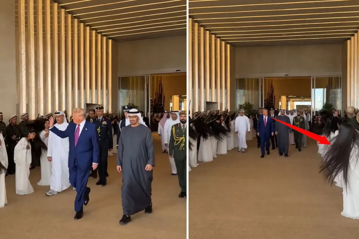 Abu Dabi'de Trump'a sıra dışı karşılama