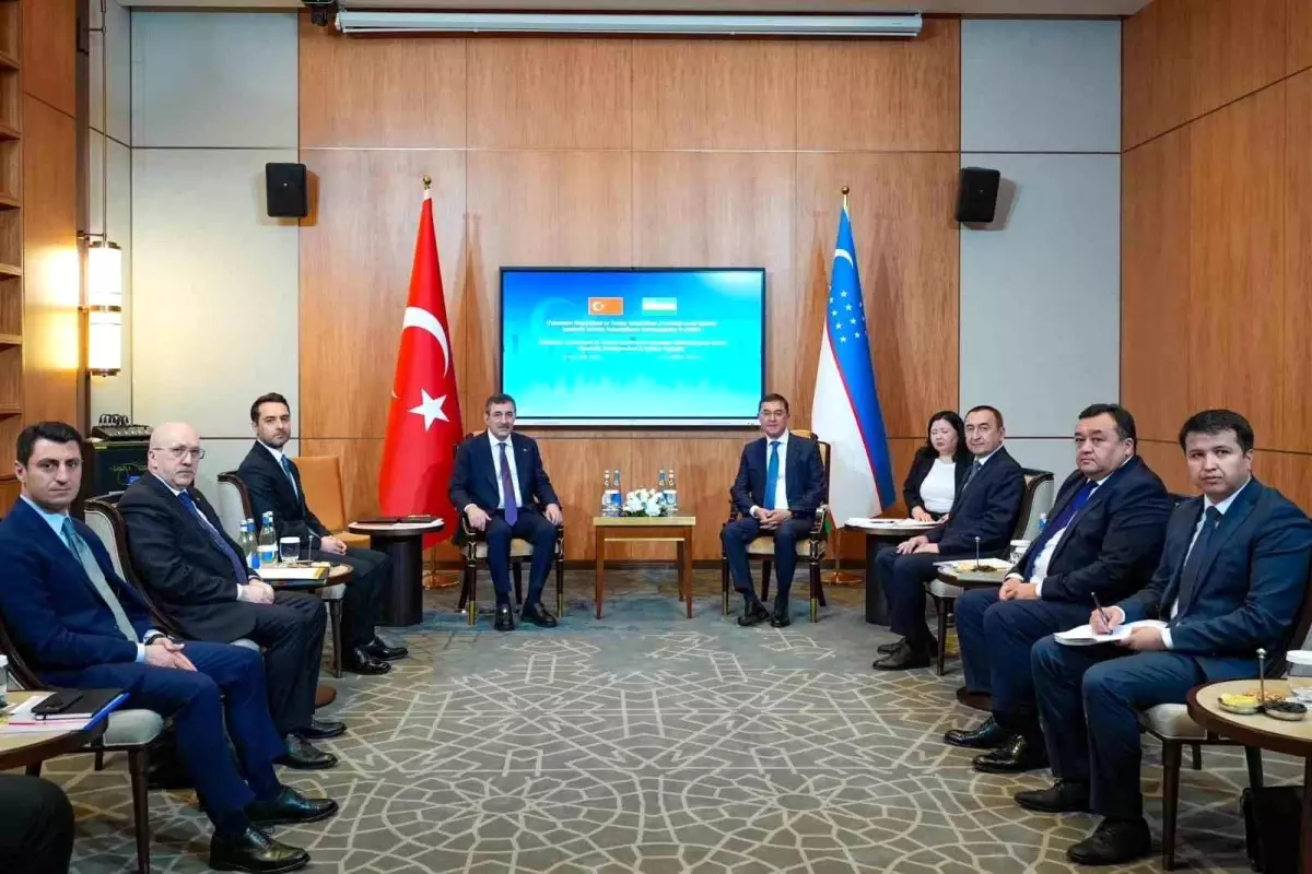 Cumhurbaşkanı Yardımcısı Yılmaz, Özbekistan'da Ekonomi Bakanı ile Görüştü