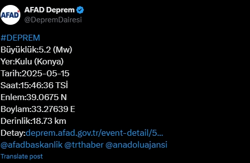 Isparta, Afyon, Eskişehir deprem mi oldu? 15 Mayıs Perşembe SON DAKİKA!