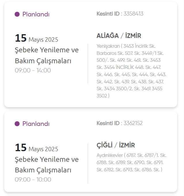 İzmir GEDİZ elektrik kesintisi! 15 Mayıs İzmir'de elektrik kesintisi ne zaman bitecek, elektrikler ne zaman gelecek?