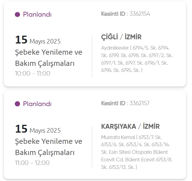 İzmir GEDİZ elektrik kesintisi! 15 Mayıs İzmir'de elektrik kesintisi ne zaman bitecek, elektrikler ne zaman gelecek?