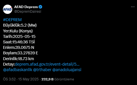 Son dakika deprem nerede oldu? 15 Mayıs deprem mi oldu? AFAD ve Kandilli Rasathanesi son depremler listesi! Son dakika deprem nerede oldu? 15 Mayıs deprem mi oldu? AFAD ve Kandilli Rasathanesi son depremler listesi!