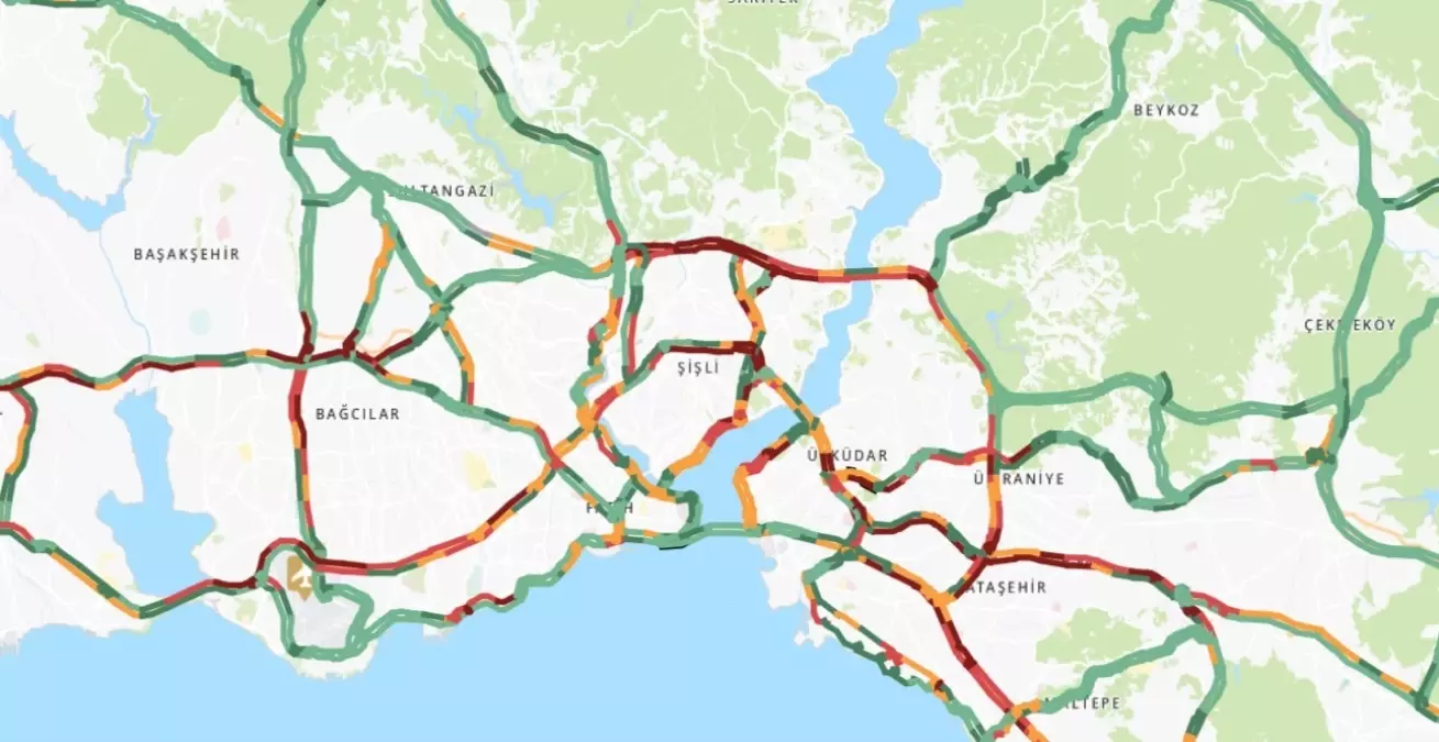 Trafik durumu haritası (CANLI) 15 Mayıs İstanbul'da trafik yoğunluğu yüzde kaç?