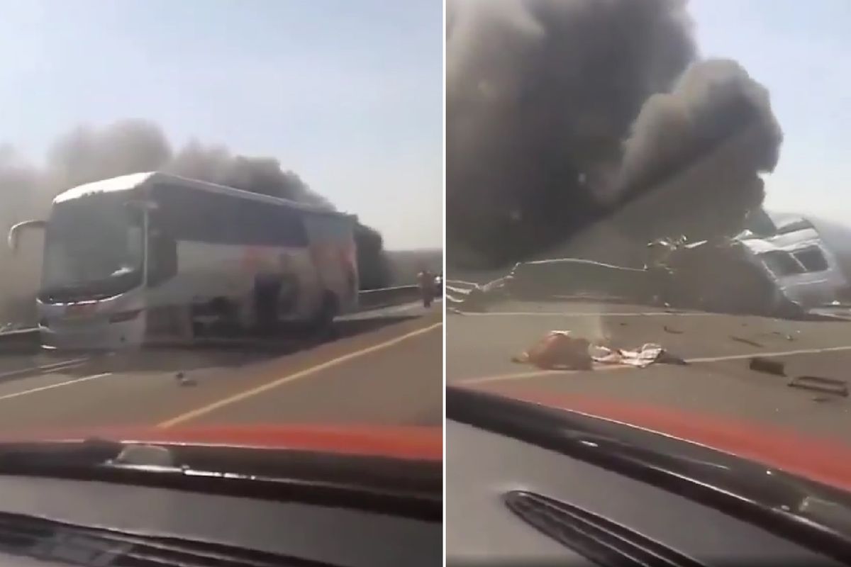 Zincirleme trafik kazasında 21 kişi hayatını kaybetti