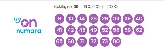 16 Mayıs Cuma On Numara çekiliş sonuçları açıklandı! On Numara sonuçları saat kaçta? On Numara CANLI izle! Bugün kazanan numaralar neler?