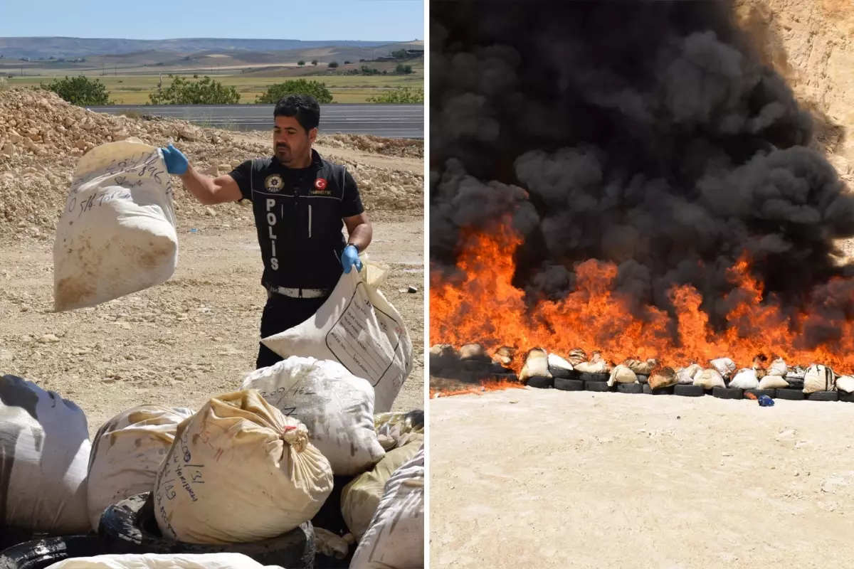 2 ton uyuşturucu yakılarak imha edildi