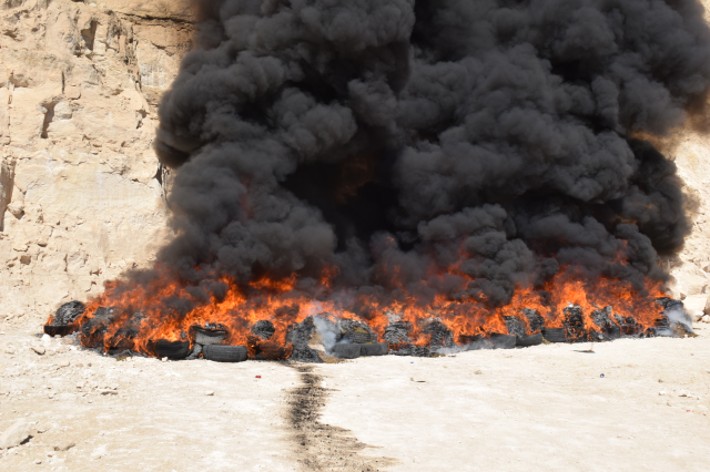 2 tons of drugs were destroyed by burning