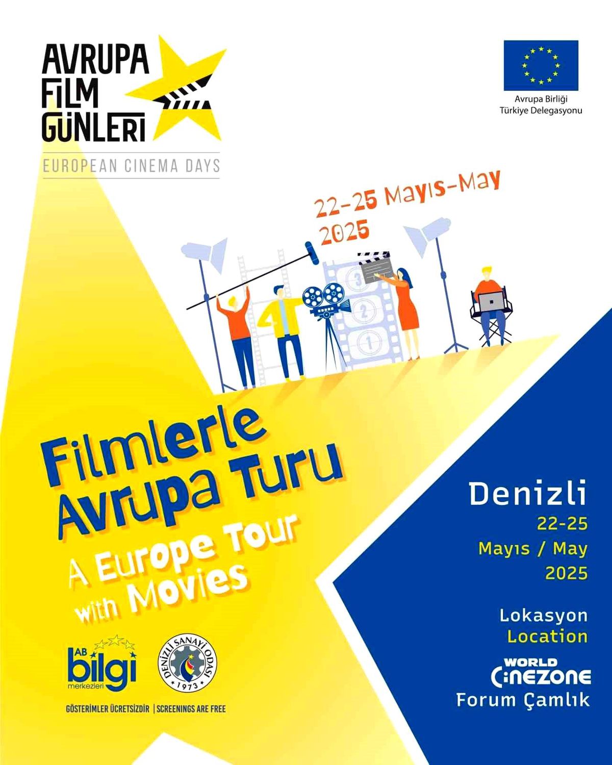 Denizli'de Avrupa Film Günleri Başlıyor