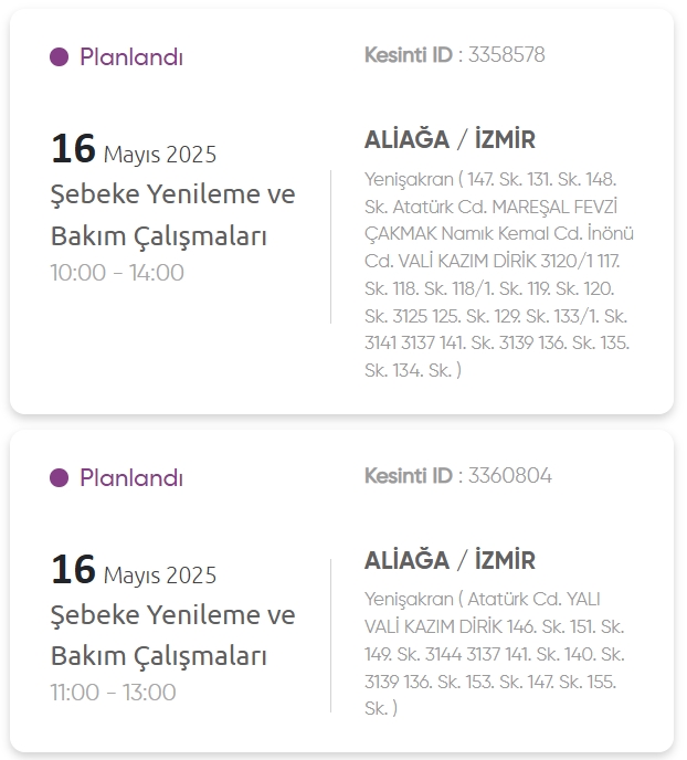 İzmir GEDİZ elektrik kesintisi! 16 Mayıs İzmir'de elektrik kesintisi ne zaman bitecek, elektrikler ne zaman gelecek?
