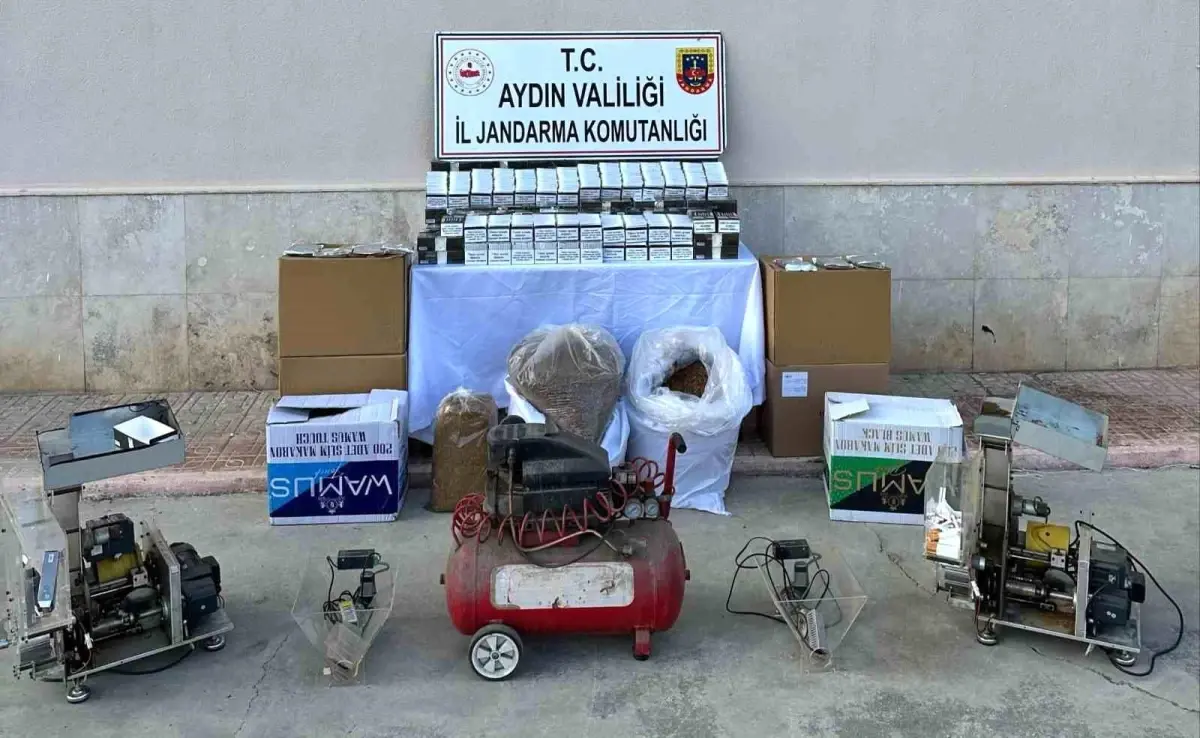 Aydın'da Sigara Kaçakçılığı Operasyonu: Çok Sayıda Kaçak Tütün ve Makaron Ele Geçirildi