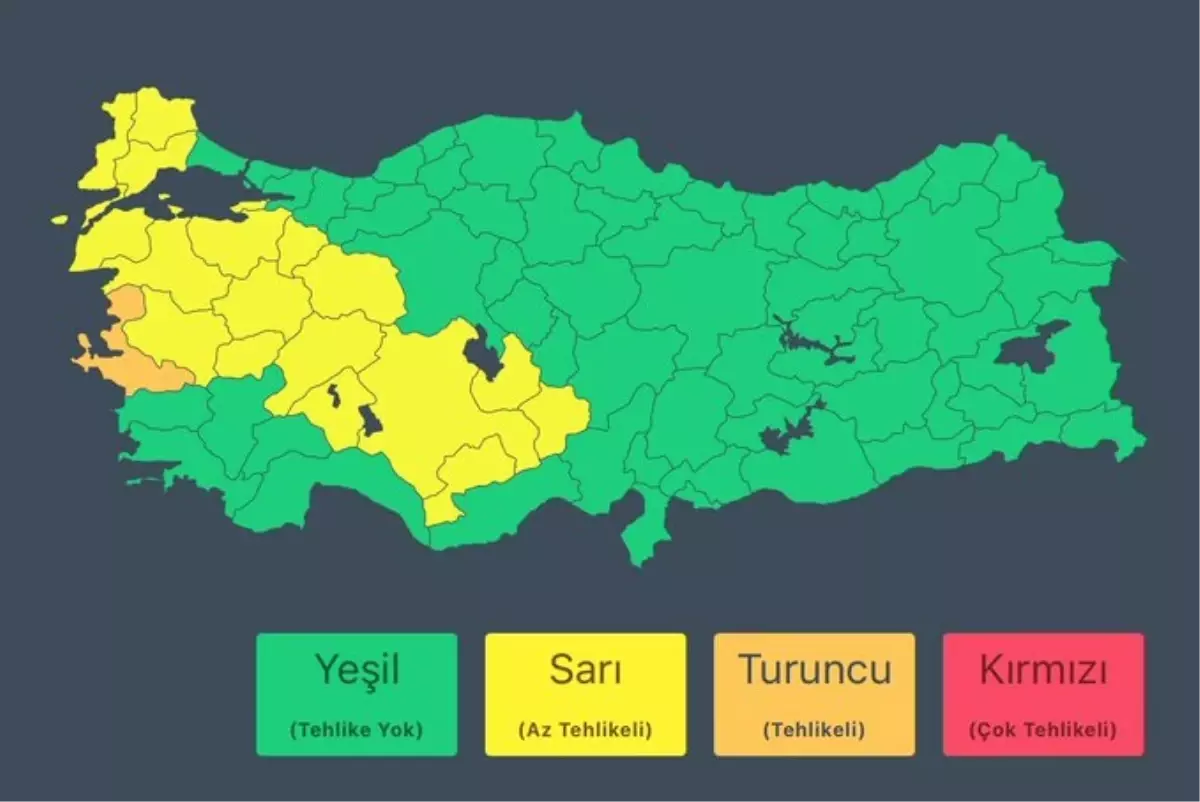 Meteoroloji'den 18 Kente Sarı, İzmir'e Turuncu Uyarı