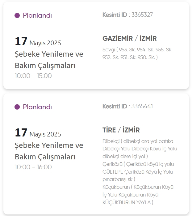 İzmir GEDİZ elektrik kesintisi! 17 Mayıs İzmir'de elektrik kesintisi ne zaman bitecek, elektrikler ne zaman gelecek?