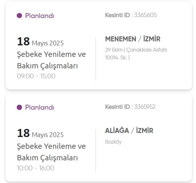 İzmir GEDİZ elektrik kesintisi! 17 Mayıs İzmir'de elektrik kesintisi ne zaman bitecek, elektrikler ne zaman gelecek?