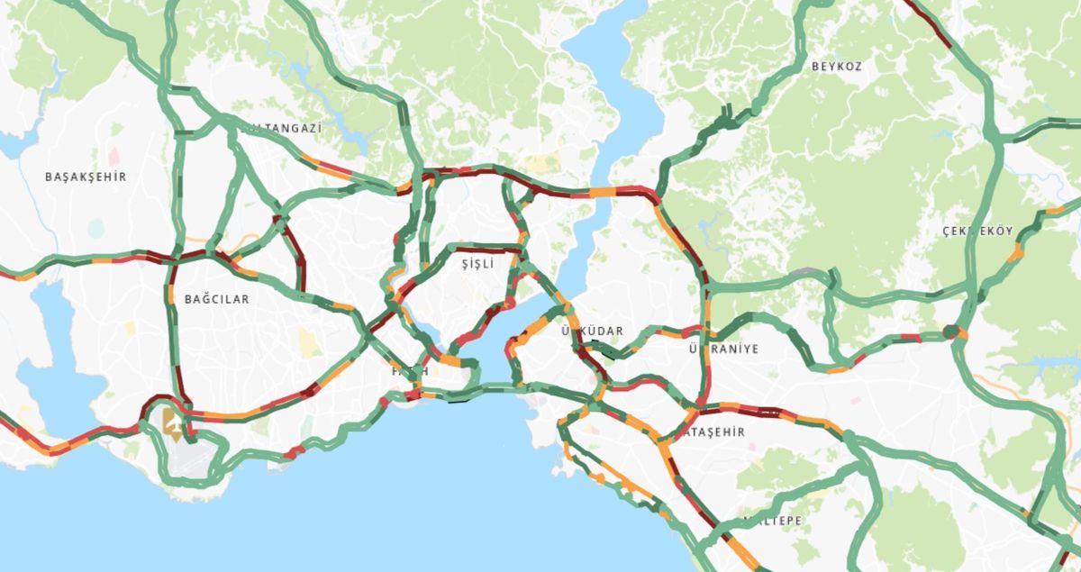 Trafik durumu haritası (CANLI) 17 Mayıs İstanbul'da trafik yoğunluğu yüzde kaç?