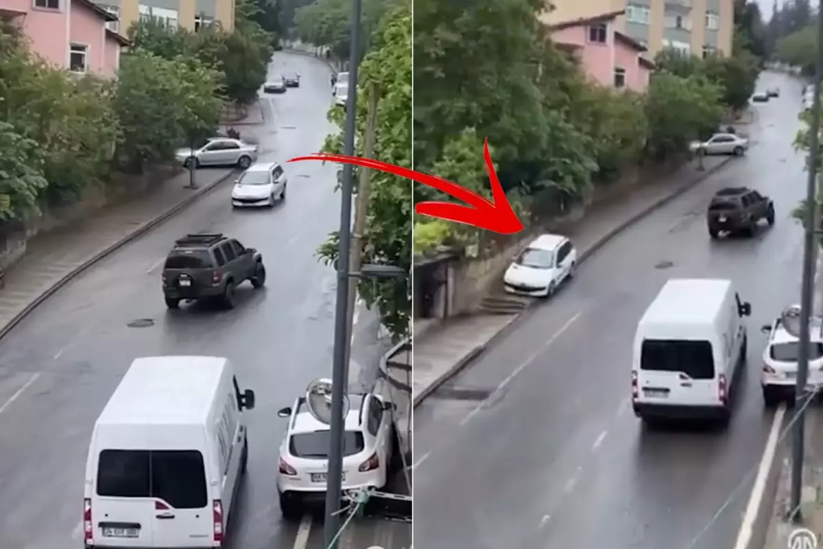 Mazot akan yol piste döndü, vatandaş isyan etti: Gelen birbirine vurdu
