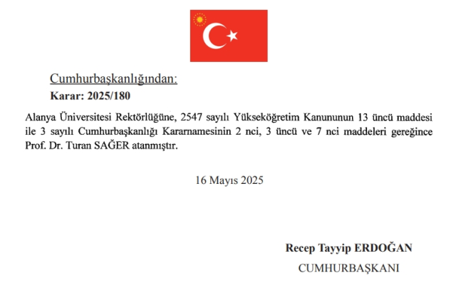 Yeni Alanya Üniversitesi rektörü kim oldu? Alanya Üniversitesi Rektörü Prof. Dr. Turan Sağer kimdir, kaç yaşında, nereli, branşı ne?