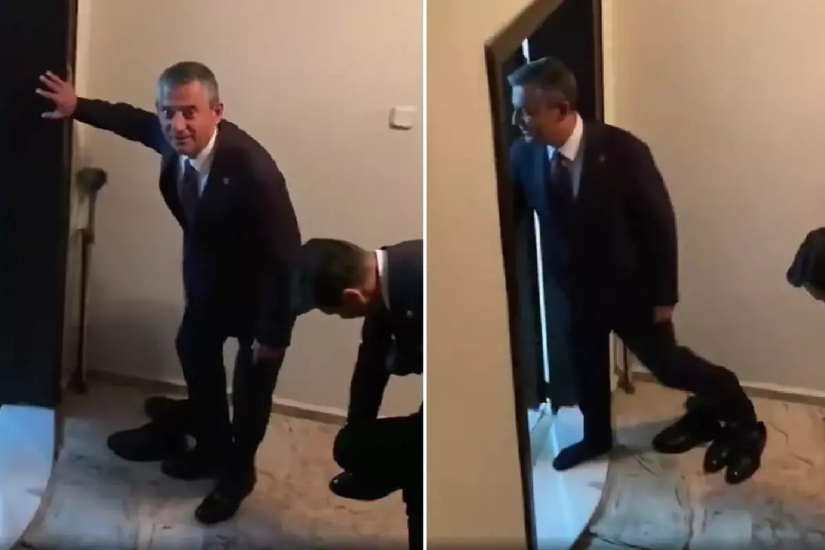 CHP lideri Özel kız isteme merasimi için gittiği evde görüntülendi