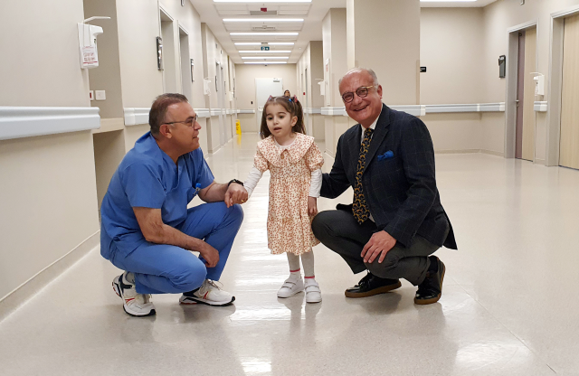 Born with a 'horizontal' heart, she regained health with the first surgery performed in Turkey; the second case in the world