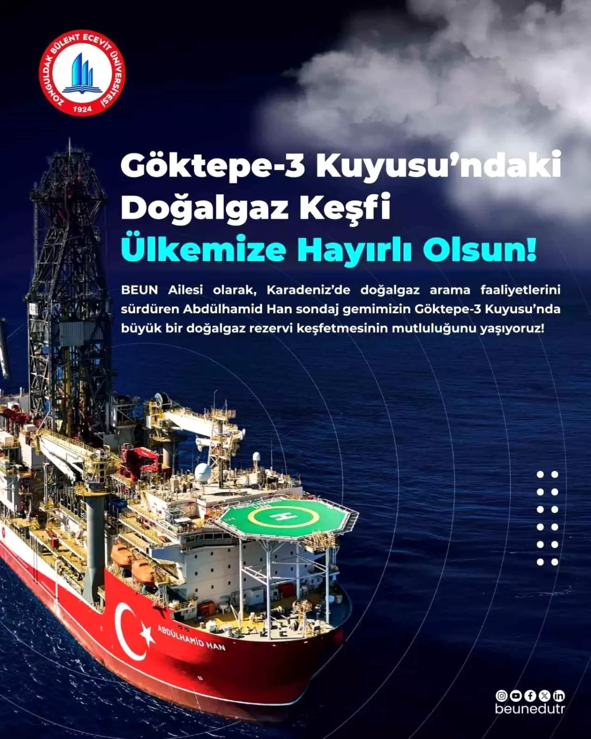 Karadeniz'deki doğalgaz keşfine BEUN'dan destek mesajı