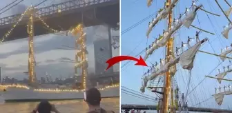 Meksika donanmasına ait gemi Brooklyn Köprüsüne çarptı