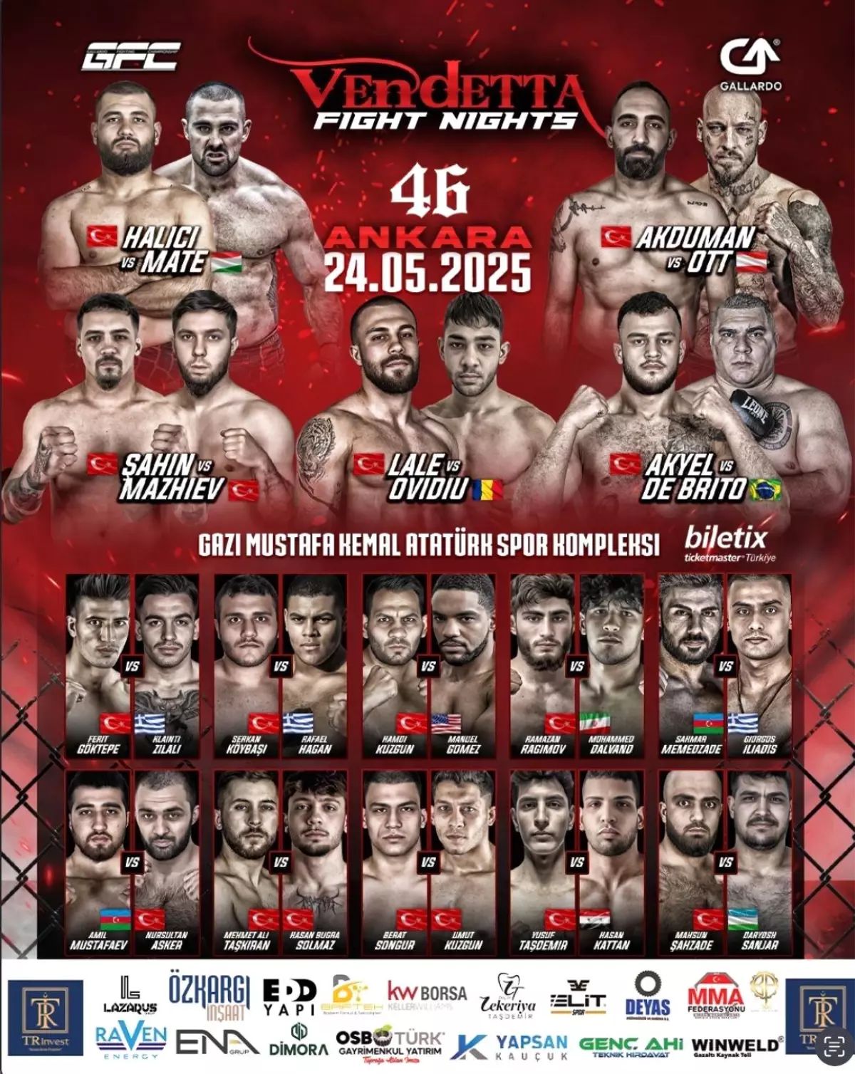 Uluslararası MMA Etkinliği Vendetta Fight Night Ankara'da!