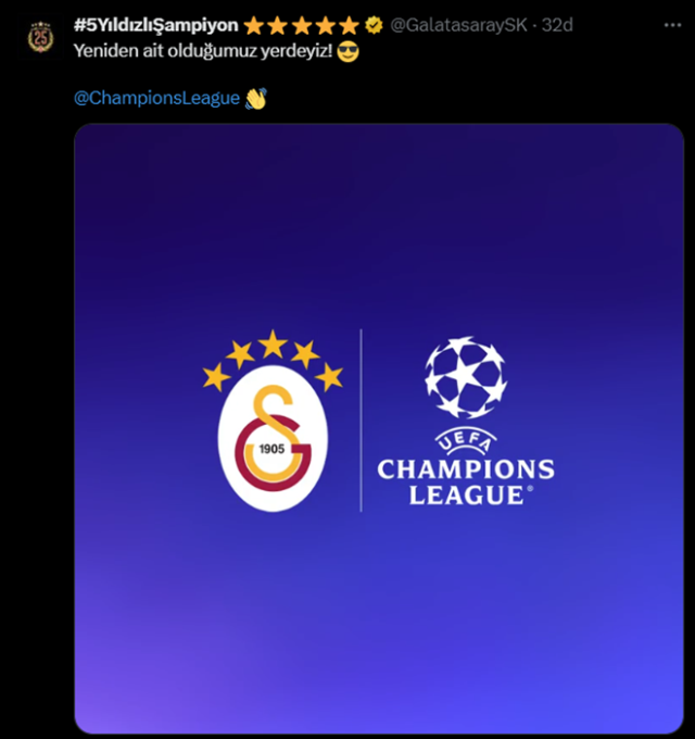 Galatasaray's consecutive championship posts! A big reference to their rivals