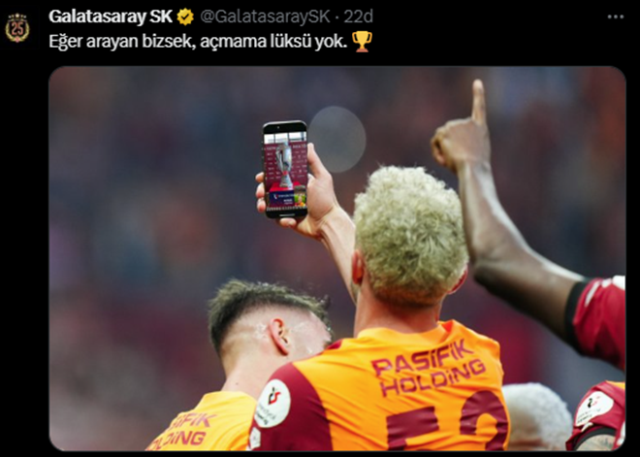 Galatasaray's consecutive championship posts! A big reference to their rivals