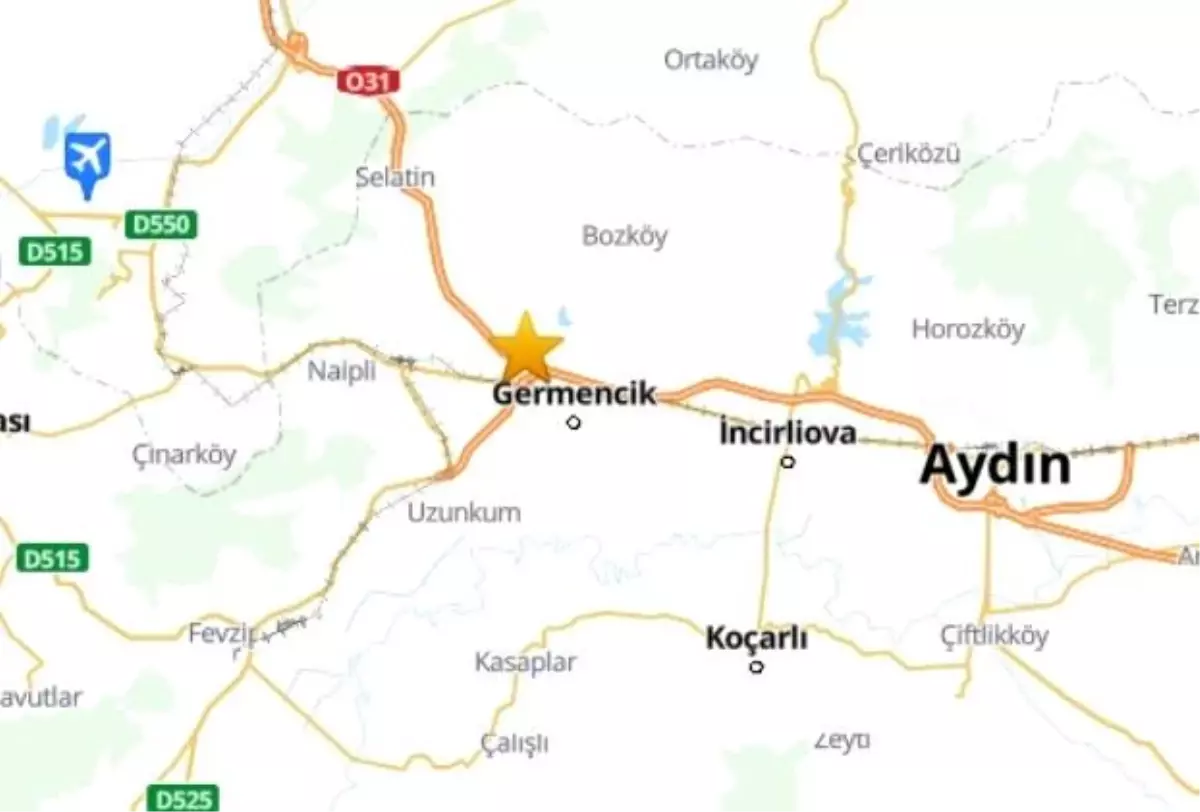 Aydın'da 3.8 Şiddetinde Deprem