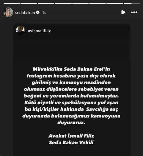 Seda Bakan revealed with a screenshot: Hopefully, she trips over her own feet