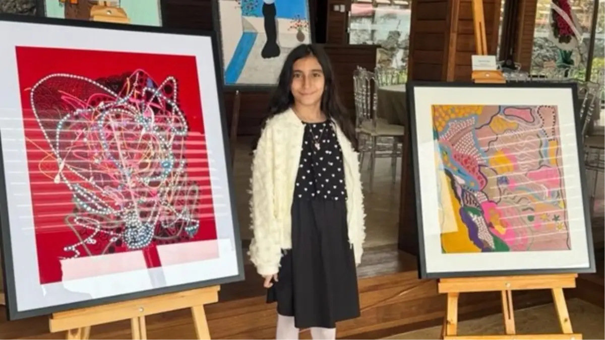 Küçük ressam Zeynep Reyyan Gören'den ilk sergi