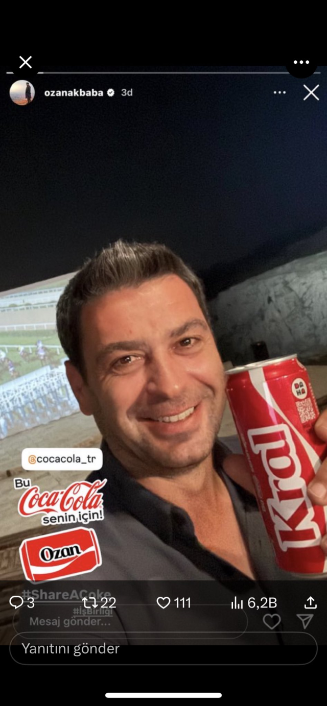 The video of Ronaldo went viral after Ozan Akbaba and Sinem Ünsal's Coca-Cola advertisement
