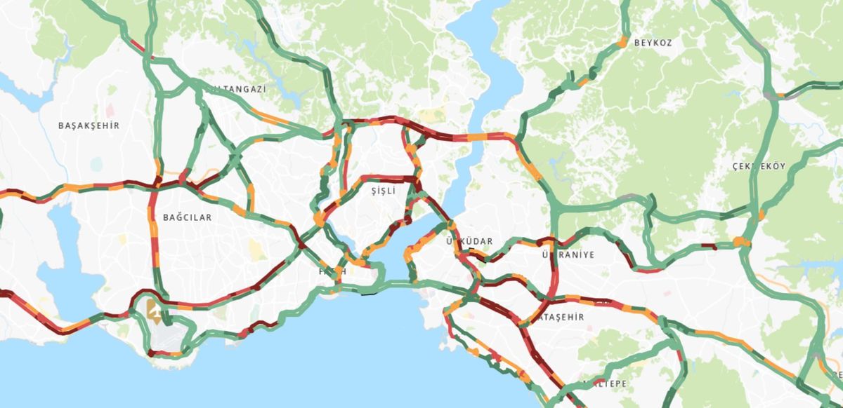 Trafik durumu haritası (CANLI) 20 Mayıs İstanbul'da trafik yoğunluğu yüzde kaç?