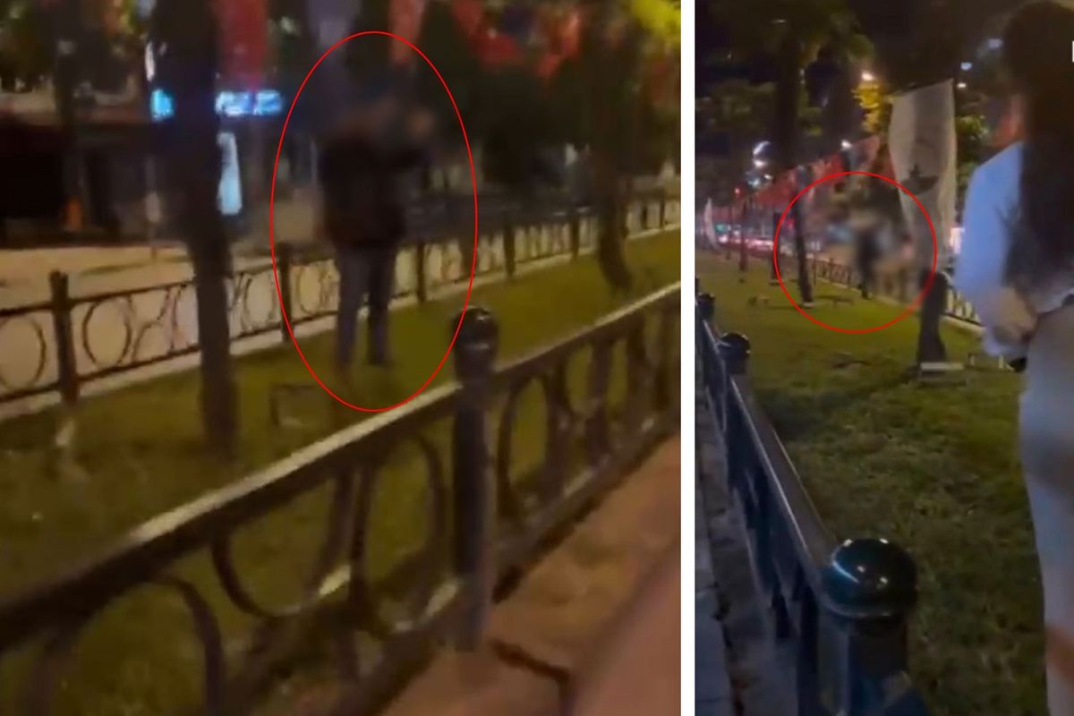 Türk bayrağını yakmaya çalıştı, tepki görünce paniğe kapılıp kaçtı
