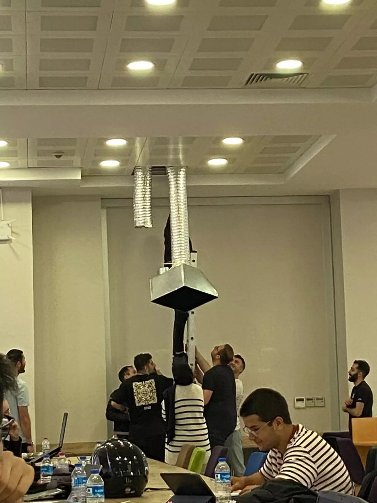 Sakarya Üniversitesi'nde Anne Kedi ve Yavrusu İtfaiye Tarafından Kurtarıldı