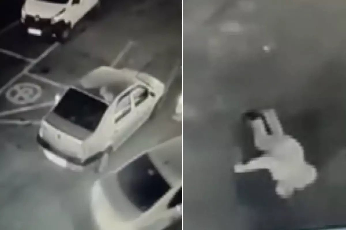 Yere yığılan şahsın üzerinden otomobil geçti: Dehşet anı kamerada