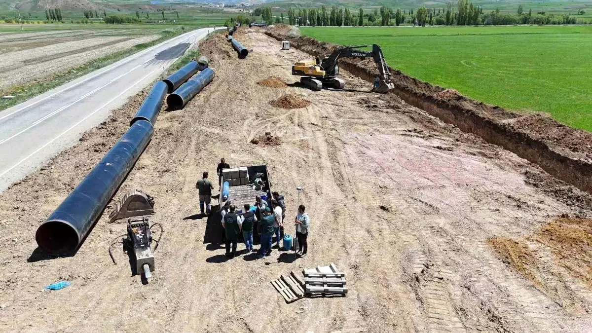 Bayburt'ta Kırklartepe Barajı Sulama İnşaatı Devam Ediyor