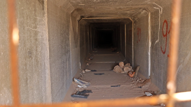 Children made the drainage tunnel their home! A bed was found inside