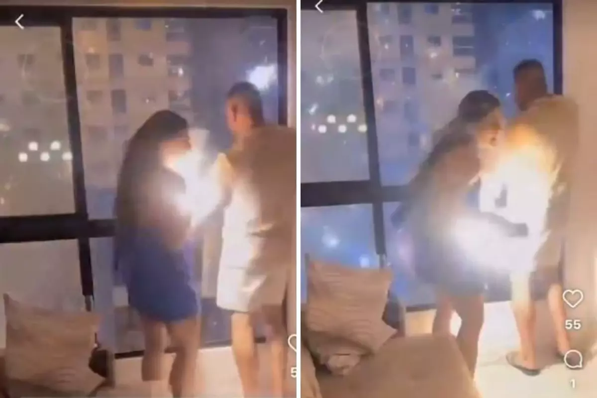 Fırtınalı havada video çeken kadının telefonuna yıldırım isabet etti