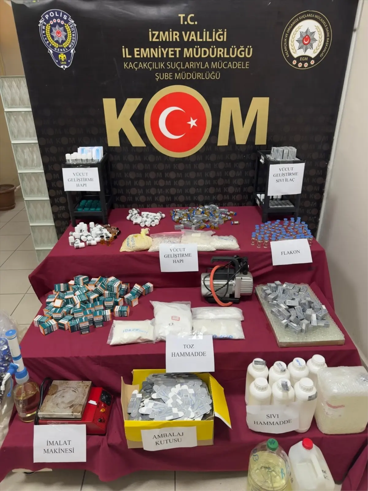 İzmir'de Kaçak Vücut Geliştirme İlacı Operasyonu: 13 Gözaltı