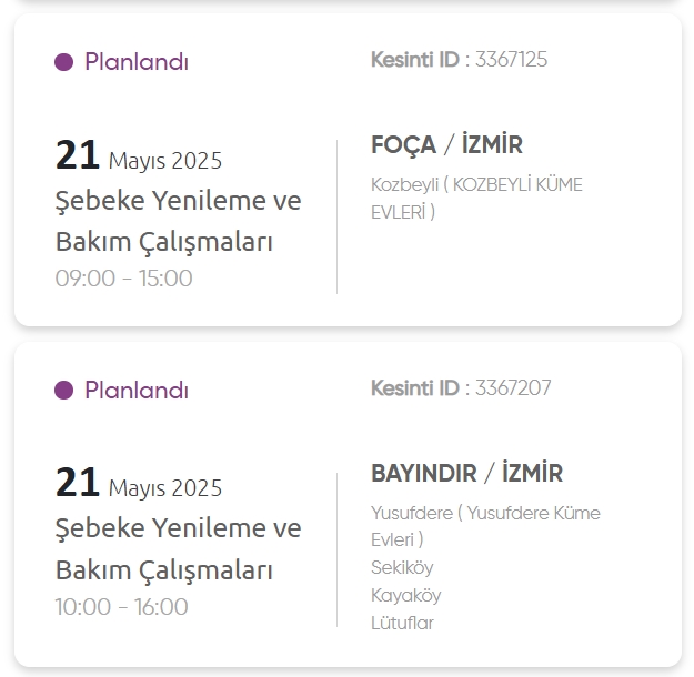 İzmir GEDİZ elektrik kesintisi! 21 Mayıs İzmir'de elektrik kesintisi ne zaman bitecek, elektrikler ne zaman gelecek?