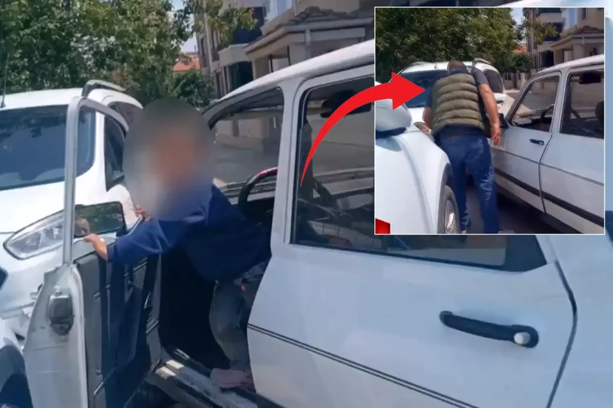 Arabayı kaçıran çocuk kaza yaptı, babasının tepkisi bomba