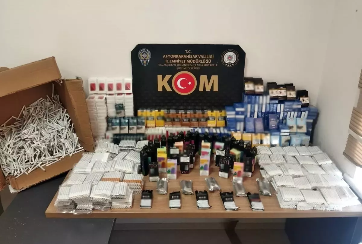 Afyonkarahisar'da 13 Bin Kaçak Makaron Ele Geçirildi