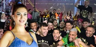 Galatasaray'ın şampiyonluk kutlamalarında yıldızlar geçidi