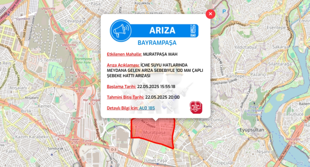 İstanbul BAYRAMPAŞA su kesintisi! 22-23 Mayıs İSKİ Bayrampaşa su kesintisi ne zaman bitecek, sular ne zaman gelecek?