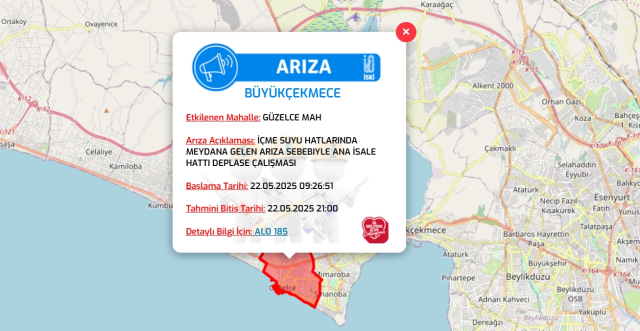 İstanbul BÜYÜKÇEKMECE su kesintisi! 22-23 Mayıs İSKİ Büyükçekmece su kesintisi ne zaman bitecek, sular ne zaman gelecek?