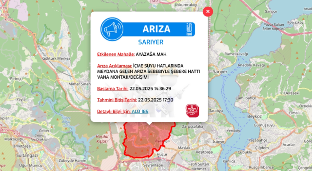 İstanbul SARIYER su kesintisi! 22-23 Mayıs İSKİ Sarıyer su kesintisi ne zaman bitecek, sular ne zaman gelecek?