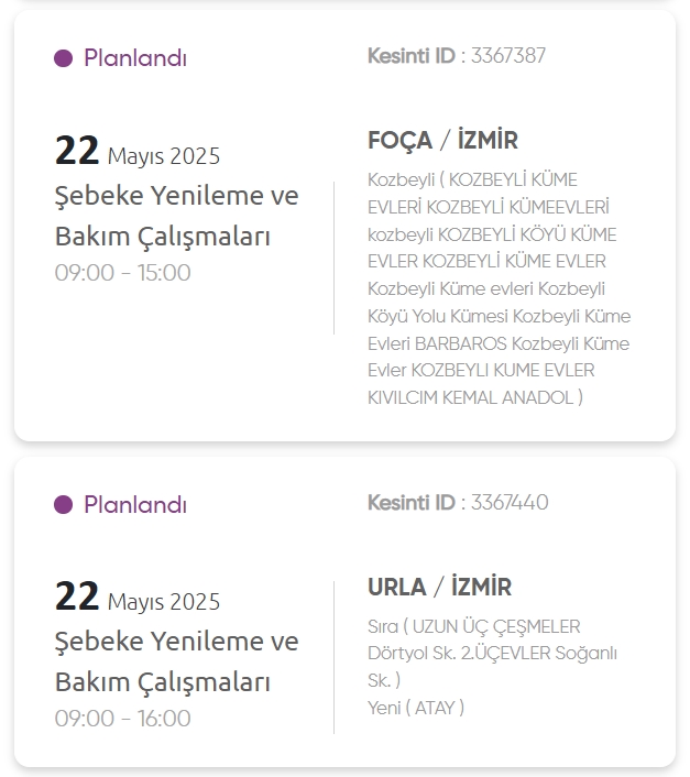 İzmir GEDİZ elektrik kesintisi! 22 Mayıs İzmir'de elektrik kesintisi ne zaman bitecek, elektrikler ne zaman gelecek?
