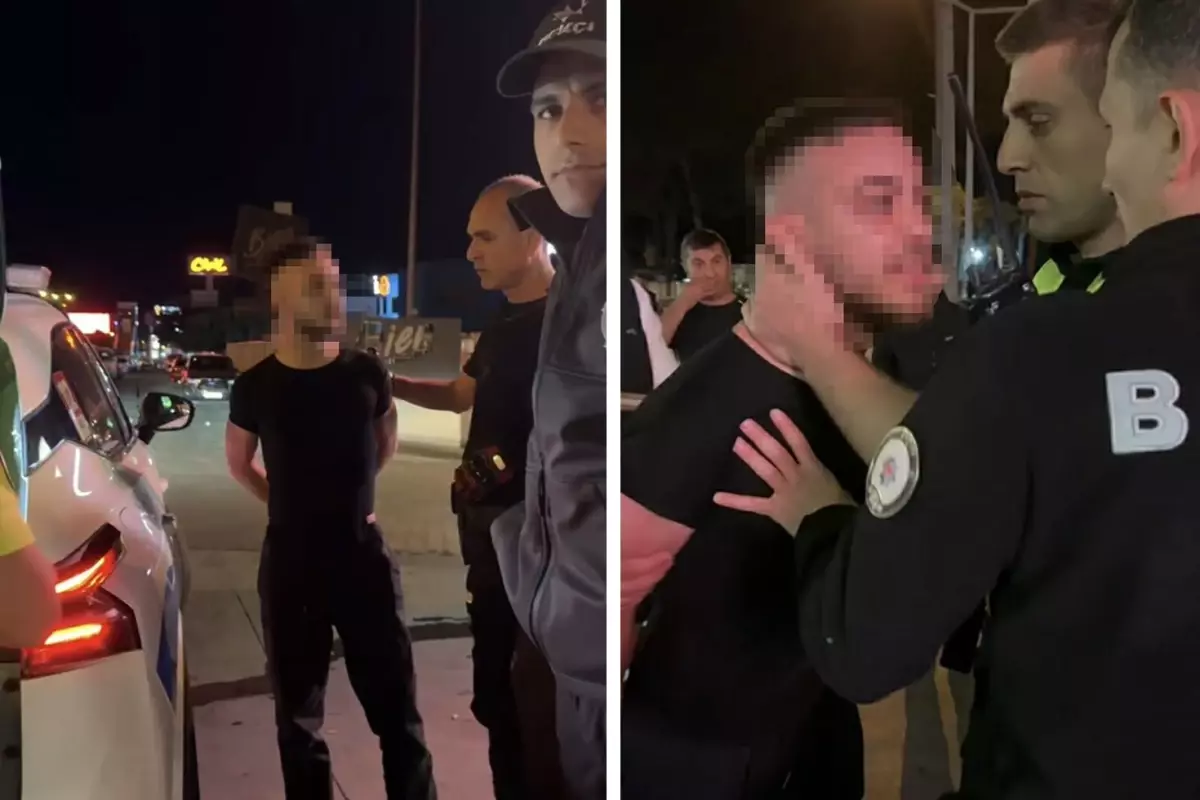 ‘Dur’ ihtarına uymayıp kaçtı, yakalanınca çağırdığı arkadaşlarıyla polise hakaret ve tehditler savurdu