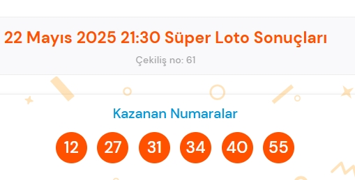Süper Loto sonuçları açıklandı! 22 Mayıs Perşembe Süper Loto kazanan numaralar neler? Süper Loto sonuçlarına ne zaman, nereden bakılır?
